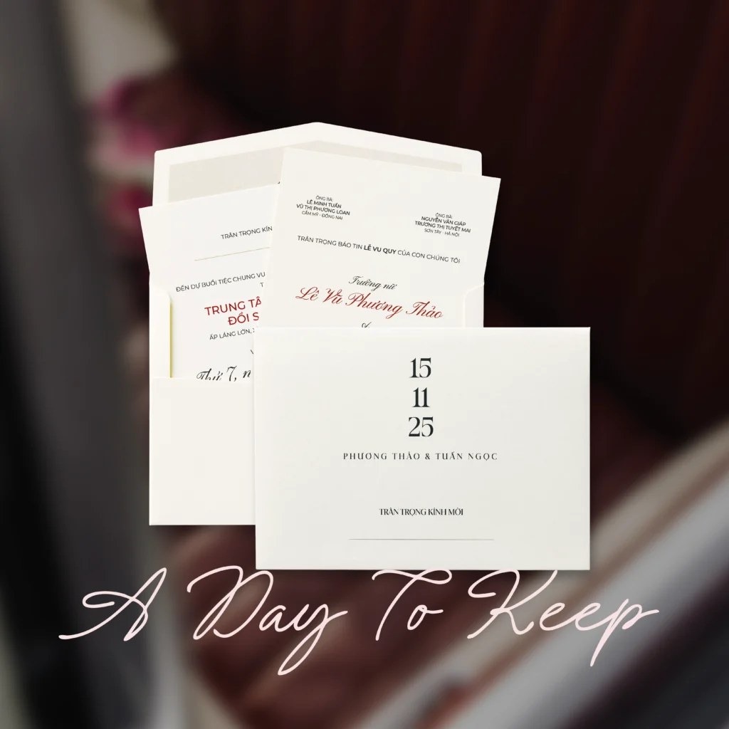thiệp cưới đơn giản