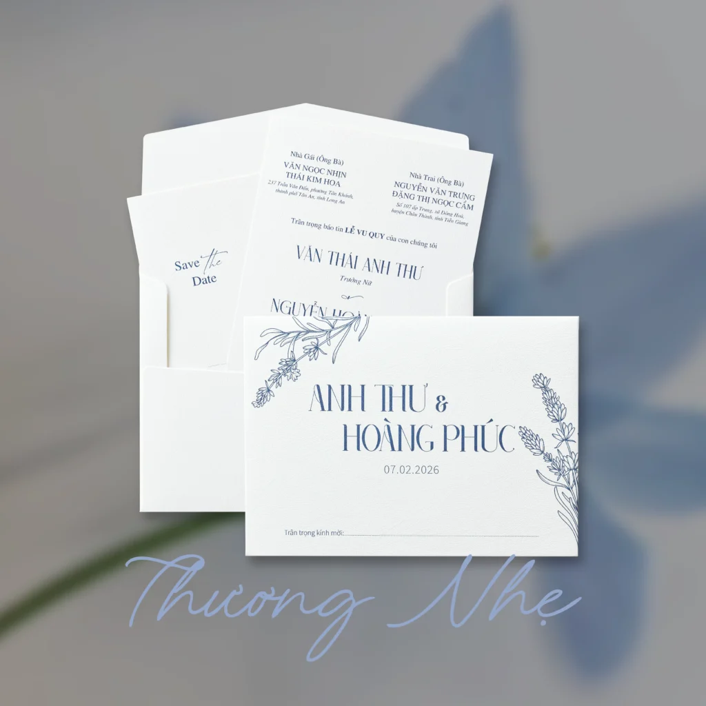 thiệp cưới đơn giản